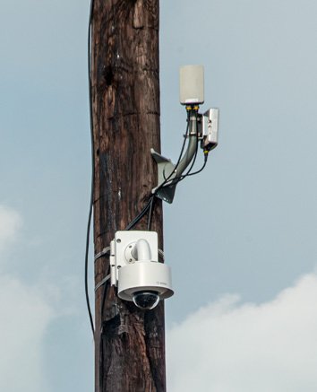 K60 radio and Bosch camera on pole